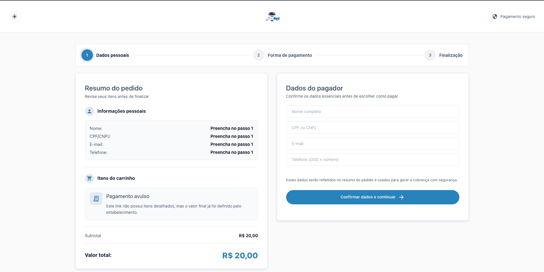 Screenshot do checkout em desktop e celular lado a lado